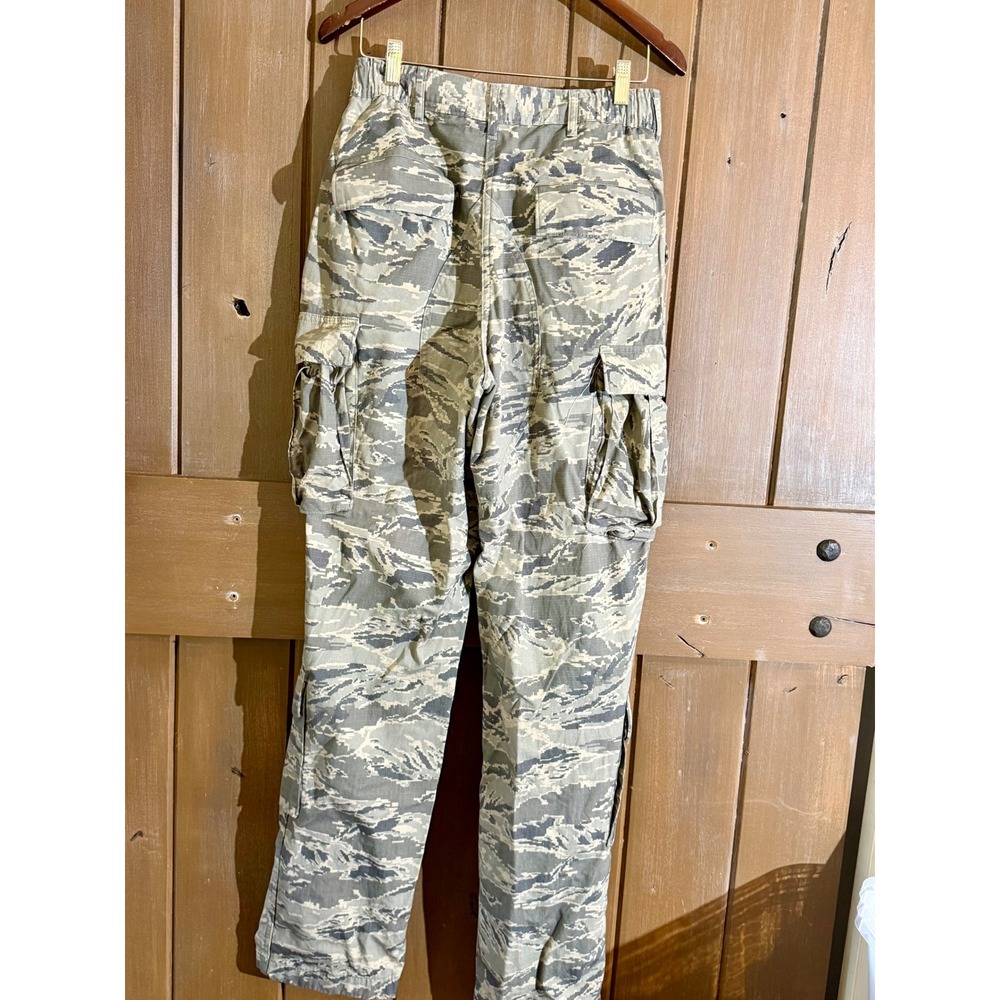 USAF Woman's Tiger Stripe Camo Cargo Pants 100% Cotton Military Trousers 29x34